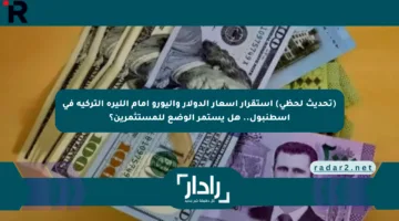 (تحديث لحظي) استقرار أسعار الدولار واليورو أمام الليرة التركية في إسطنبول.. هل يستمر الوضع للمستثمرين؟